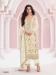 Picture of Magnificent Chiffon Beige Straight Cut Salwar Kameez