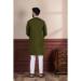 Picture of Good Looking Silk Dark Olive Green Kurtas