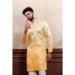 Picture of Statuesque Silk Tan Kurtas
