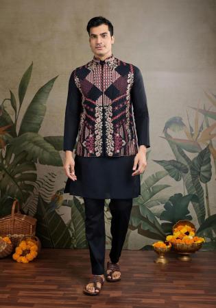 Picture of Taking Silk Black Kurtas