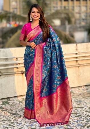 Picture of Classy Silk Midnight Blue Saree