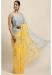 Picture of Nice Organza Light Slate Grey & Yellow Saree