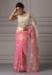 Picture of Nice Organza Dark Salmon Saree