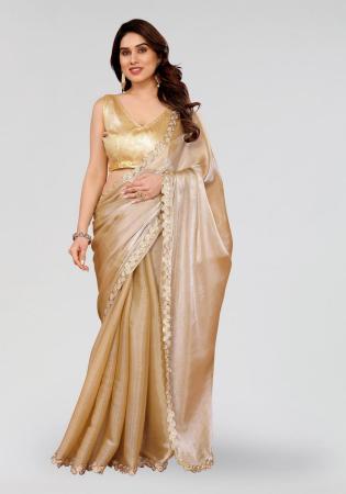 Picture of Superb Georgette Beige Saree