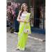 Picture of Good Looking Georgette Yellow Green Saree