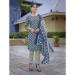 Picture of Chiffon Dark Slate Blue Readymade Salwar Kameez