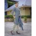Picture of Chiffon Dark Slate Blue Readymade Salwar Kameez