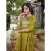 Picture of Resplendent Chiffon Olive Readymade Salwar Kameez