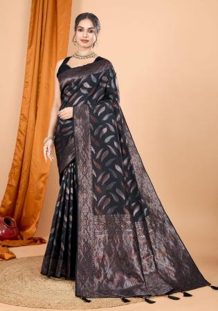 Picture of Statuesque Silk Black Saree