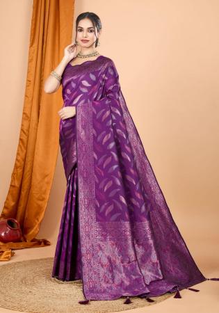 Picture of Beauteous Silk Purple Saree