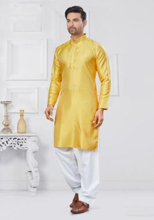 Picture of Classy Silk Khaki Kurtas