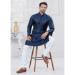 Picture of Marvelous Silk Dark Slate Blue Kurtas