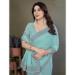Picture of Magnificent Georgette Medium Aqua Marine Saree