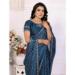 Picture of Graceful Chiffon Midnight Blue Saree