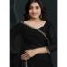 Picture of Sightly Satin & Silk Black Saree