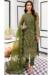 Picture of Organza Dark Olive Green Straight Cut Salwar Kameez