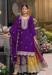 Picture of Grand Chiffon Purple Straight Cut Salwar Kameez