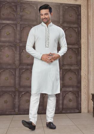 Picture of Enticing Cotton Light Steel Blue Kurtas