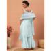 Picture of Georgette Light Steel Blue Readymade Salwar Kameez