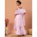 Picture of Alluring Georgette Plum Readymade Salwar Kameez