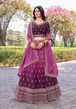Picture of Enticing Silk Brown Lehenga Choli