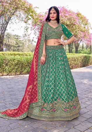 Picture of Pretty Silk Cadet Blue Lehenga Choli