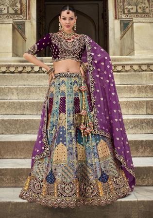 Picture of Marvelous Silk Dim Gray Lehenga Choli