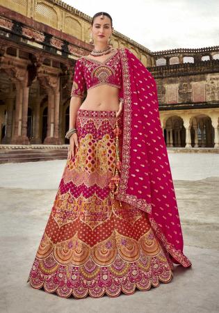Picture of Appealing Silk Crimson Lehenga Choli
