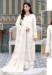 Picture of Georgette Off White Straight Cut Salwar Kameez