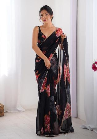 Picture of Classy Georgette Black Saree