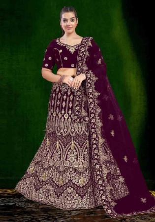 Picture of Sublime Chiffon Purple Lehenga Choli