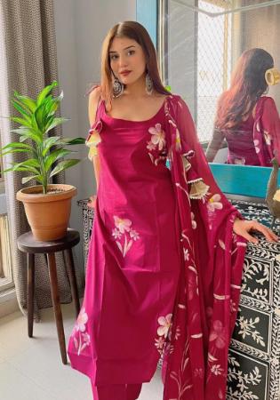 Picture of Grand Crepe Light Coral Readymade Salwar Kameez