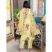 Picture of Sightly Crepe Lemon Chiffon Readymade Salwar Kameez