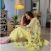 Picture of Sightly Crepe Lemon Chiffon Readymade Salwar Kameez