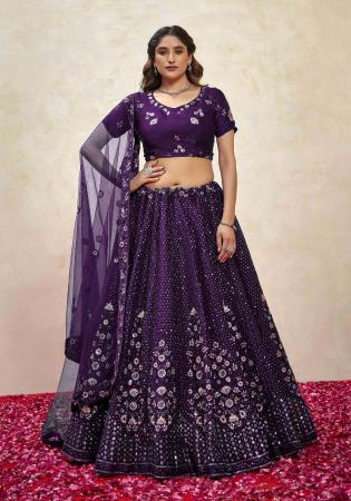 Picture of Graceful Silk Dark Slate Grey Lehenga Choli