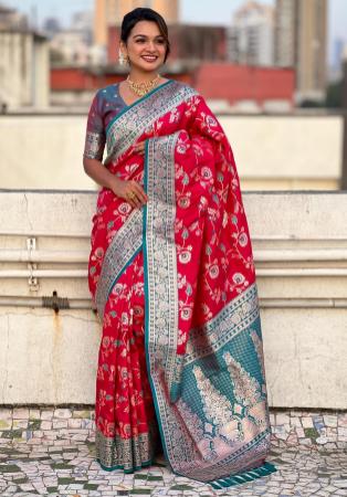 Picture of Excellent Silk Crimson Saree