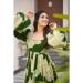 Picture of Sightly Rayon Dark Olive Green Readymade Gown