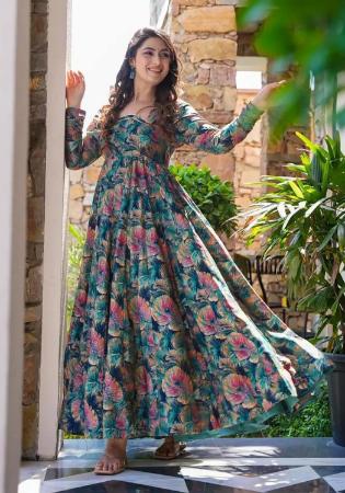 Picture of Exquisite Rayon Dim Gray Readymade Gown