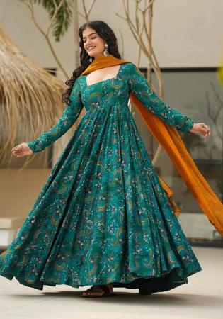 Picture of Splendid Rayon Dark Slate Grey Readymade Gown