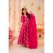 Picture of Well Formed Rayon Medium Violet Red Readymade Gown