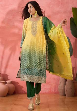 Picture of Sublime Silk Khaki Readymade Salwar Kameez