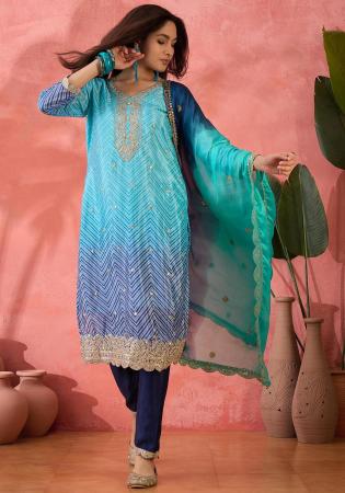 Picture of Taking Silk Steel Blue Readymade Salwar Kameez