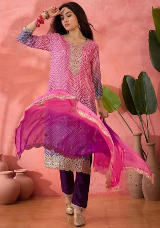 Picture of Ravishing Silk Plum Readymade Salwar Kameez