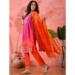 Picture of Lovely Silk Tomato Readymade Salwar Kameez