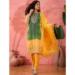 Picture of Silk Dark Olive Green Readymade Salwar Kameez