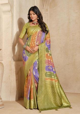 Picture of Resplendent Silk Dark Khaki Saree