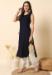 Picture of Classy Cotton & Silk Navy Blue Kurtis And Tunic