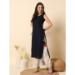Picture of Classy Cotton & Silk Navy Blue Kurtis And Tunic