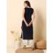 Picture of Classy Cotton & Silk Navy Blue Kurtis And Tunic