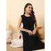 Picture of Excellent Cotton & Silk Black Kurtis And Tunic